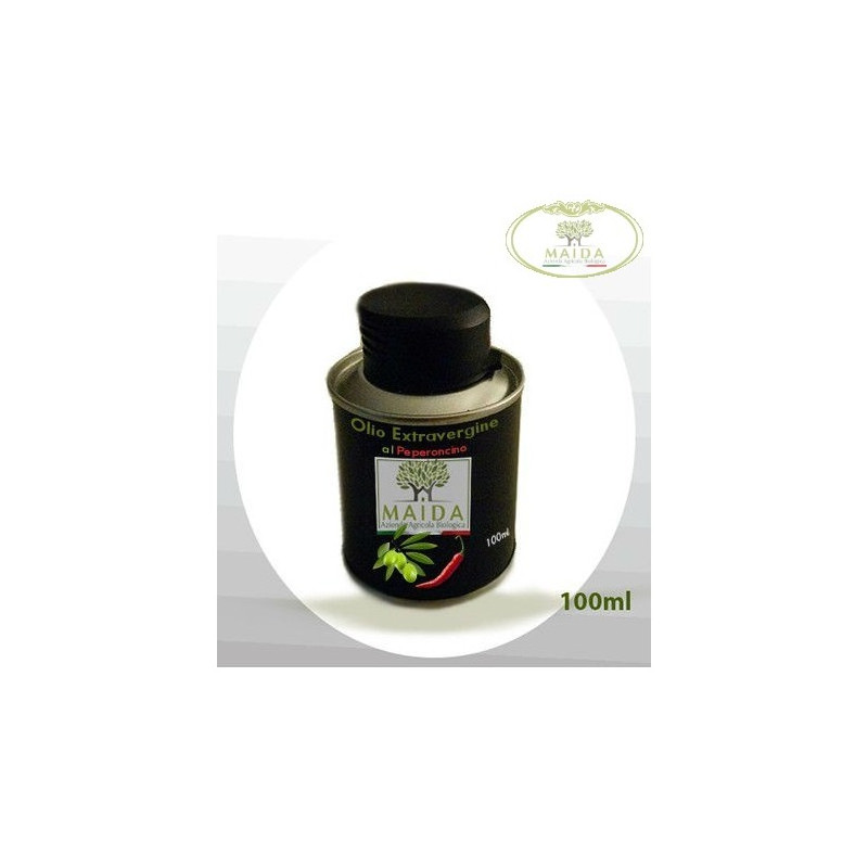 Olio extravergine di Oliva Bio 100ml - aromatizzato al Peperoncino